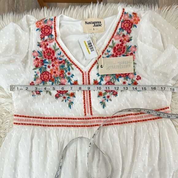SAVANNA JANE EMBROIDERY MINI DRESS-NWT SIZE S - Picture 8 of 11